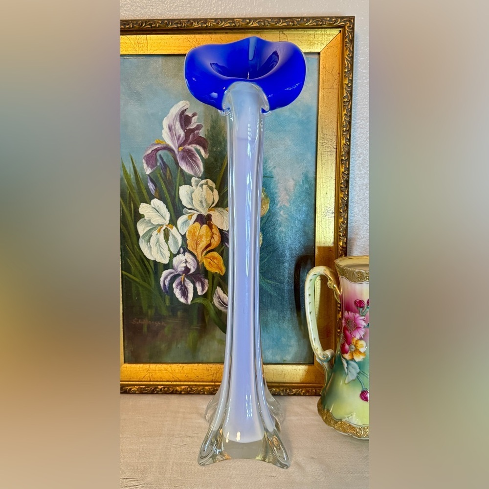 1960s Murano Jack in the Pulpit "Calla Lily" Glass Vase